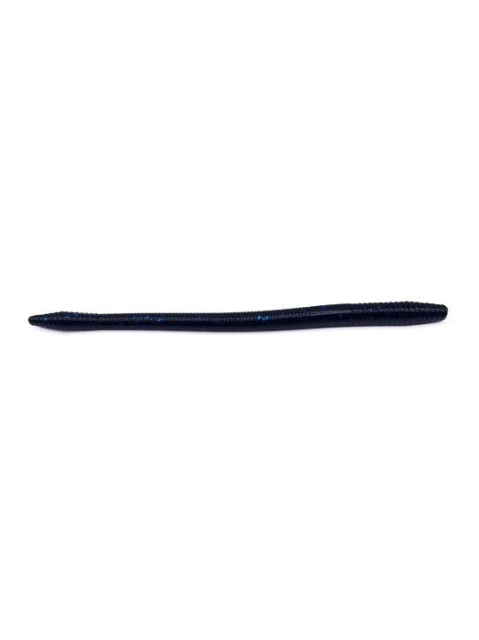 Sharphooklures.com Soft Plastics Black Blue Flake Shakey Head Worm