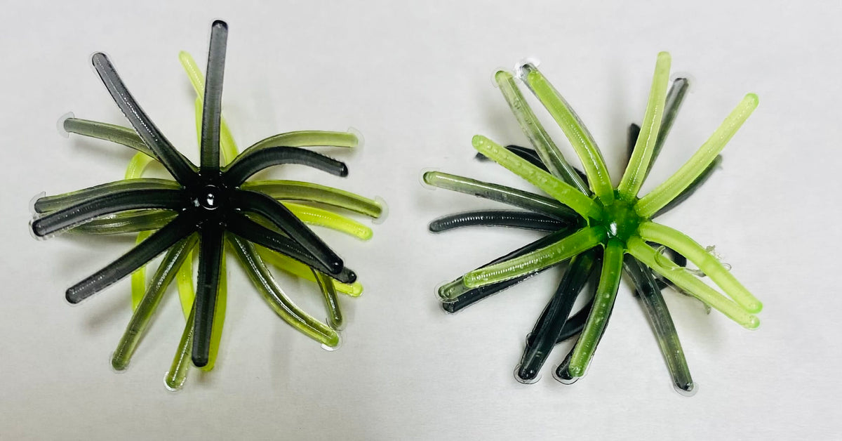 Sharphooklures.com Soft Plastics Black Chartreuse Mini Nemesis 6.2mm