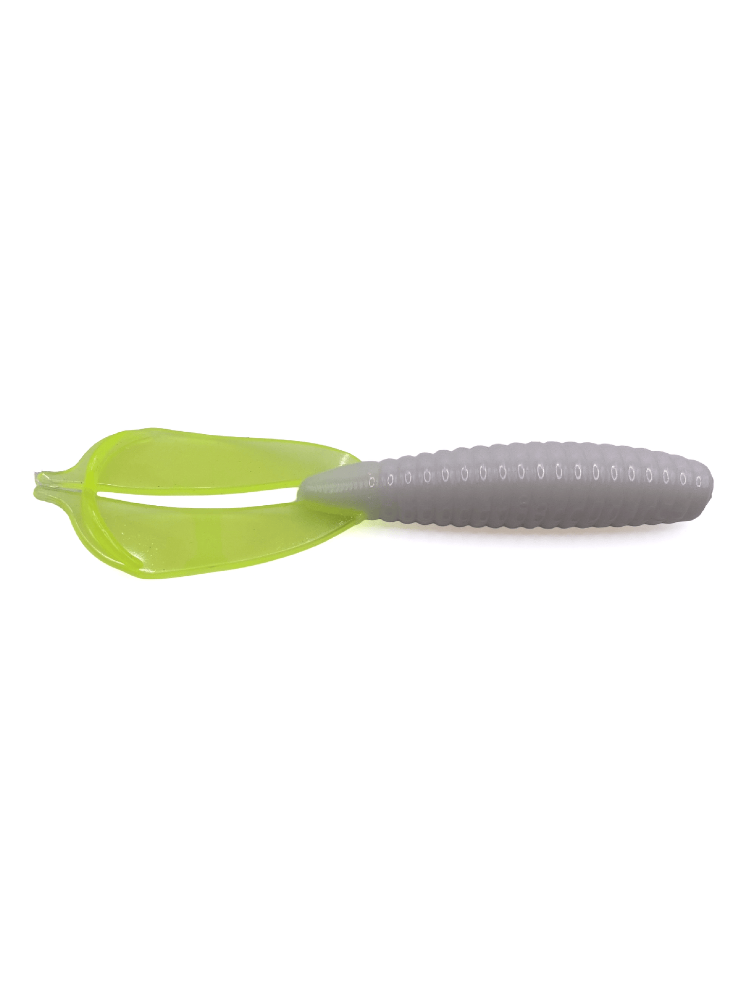 Sharphooklures.com Soft Plastics White Chartreuse Tail Outrageous
