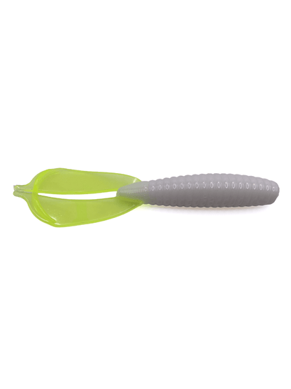 Sharphooklures.com Soft Plastics White Chartreuse Tail Outrageous