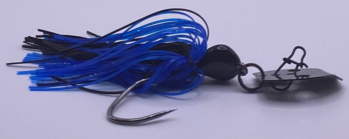 Sharphooklures.com Fishing Baits & Lures 3/8oz Black & Blue Bladed Jig River Runner