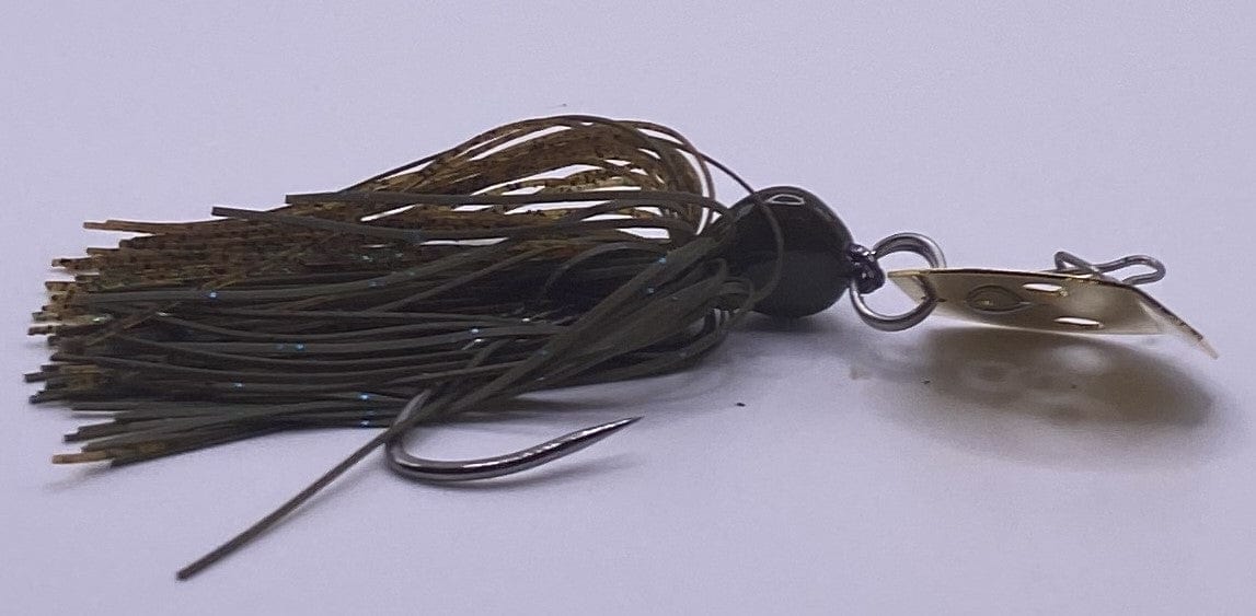 Sharphooklures.com Fishing Baits & Lures 3/8oz Green Pumpkin Bladed Jig River Runner